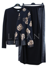 Orhan Store Derili Jakarlı Takım- LYN04231 Siyah
