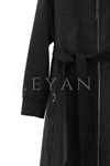 Orhan Store Brokar Kumaş Detaylı Kap- LYN04233 Siyah