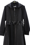 Orhan Store Brokar Kumaş Detaylı Kap- LYN04233 Siyah