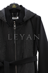 Orhan Store Brokar Kumaş Detaylı Kap- LYN04233 Siyah