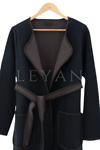 Kemerli Triko Ceket- LYN03283 Kahve