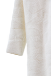 Angora Kumaş Kürklü Ceket- LYN03155 Ekru