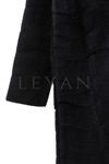 Angora Kumaş Kürklü Ceket- LYN03155 Siyah