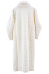 Angora Kumaş Kürklü Ceket- LYN03155 Ekru