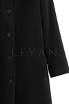Safir Yakası Kürklü Kaban- LYN03239 Siyah
