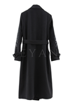 Orhan Store Kolu İşlemeli Kaban- LYN03218 Siyah