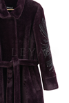 Fuat Gürşen Kolu İşlemeli Angora Kaban-LYN03266 Bordo