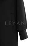Orhan Store Kürk Detaylı Kaban/ LYN03079 Siyah