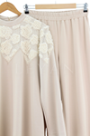 Orhan Store Peluş Detaylı Takım- LYN03089 Bej