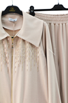 Orhan Store İşleme Detaylı Takım- LYN04258 Bej