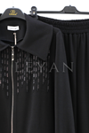 Orhan Store İşleme Detaylı Takım- LYN04258 Siyah