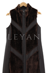 Orhan Store Kürk Detaylı Deri Yelek- LYN01567 Kahve