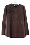 Nuss Kolları Merserize Tunik- LYN04287 Kahve