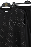 Orhan Store Taşlı Takım- LYN04231 Siyah