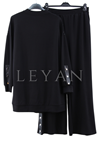 Orhan Store Taşlı Takım- LYN04231 Siyah
