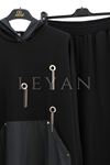 Orhan Store Kuşgözü Detaylı Takım- LYN04306 Siyah