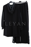 Orhan Store Kuşgözü Detaylı Takım- LYN04306 Siyah