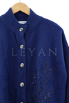 Nuss İşleme Detaylı Hırka- LYN04327 Lacivert
