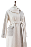 Orhan Store Triko Detaylı Kaban- LYN04339 Ekru