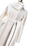 Orhan Store Triko Detaylı Kaban- LYN04339 Ekru