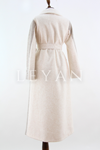 Orhan Store Triko Detaylı Kaban- LYN04339 Ekru