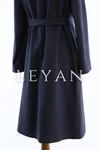 Orhan Store Kapşonu Kürklü Kaban- LYN04342 Lacivert