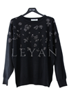 Fuat Gürşen Taş İşlemeli Bluz- LYN04343 Siyah