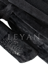 Orhan Store Kolları İşlemeli Kaban- LYN04344 Siyah