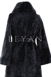 Orhan Store Kolları İşlemeli Kaban- LYN04344 Siyah