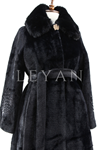 Orhan Store Kolları İşlemeli Kaban- LYN04344 Siyah