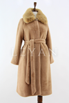 Orhan Store Kolları İşlemeli Kaban- LYN04344 Camel