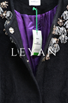 Missemramiss Veloura İşlemeli Angora Kap- LYN04347 Siyah