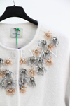 Missemramiss Veloura İşlemeli Angora Kap- LYN04347 Ekru