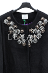 Missemramiss Veloura İşlemeli Angora Kap- LYN04347 Siyah