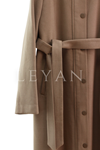 Orhan Store Kapşonu Kürklü Kaban- LYN04342 Vizon