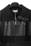 Orhan Store Deri Detaylı Kap- LYN04025 Siyah