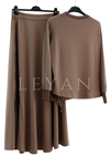 Orhan Store Kuşgözü Detaylı Takım- LYN03930 Kahve