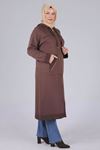 Behrem Kapüşonlu Üç İplik Kap- LYN02953 Kakao