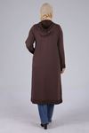 Behrem Kapüşonlu Üç İplik Kap- LYN02953 Kakao