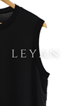Rayon Detaylı Kolsuz Şifon İçlik- LYN01399  Siyah