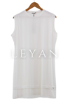 Rayon Detaylı Kolsuz Şifon İçlik- LYN01399  Ekru