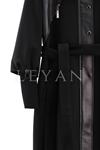 Orhan Store Deri Detaylı Kap- LYN04367 Siyah