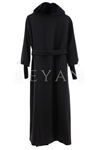 Orhan Store Deri Detaylı Kap- LYN04367 Siyah