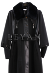 Orhan Store Deri Detaylı Kap- LYN04367 Siyah