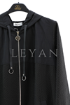 Orhan Store Paraşüt Detaylı Kap- LYN04366 Siyah