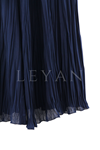 Sentez Kırıştırma Etek-LYN02356 Lacivert