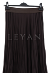 Sentez Kırıştırma Etek-LYN02356 Kahve