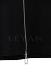 Sentez Önü Fermuarlı Etek- LYN03099 Siyah