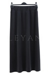Sentez Nervürlü Etek- LYN03596 Siyah