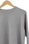 Önü Şifonlu Pilise Detaylı Merserize Triko Bluz- LYN03141 Gri